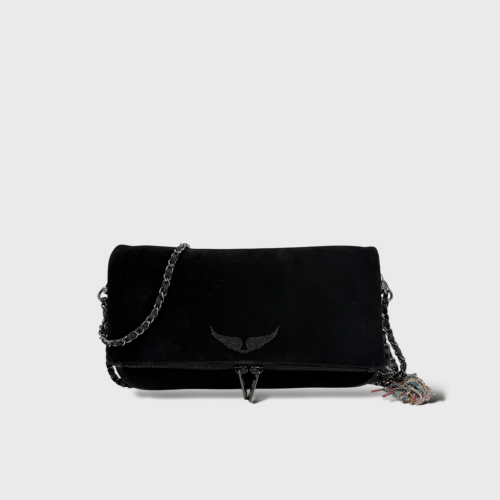 Pochette Rock Noir Pompom Multicolor