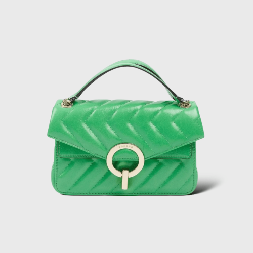 Yza small Vert Cuir Lisse