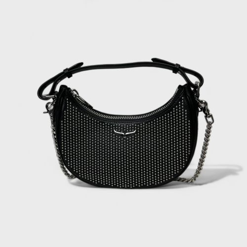 Sac Moonrock Plumetis noir a clou