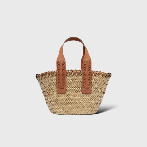 Mini Ara Camel Raphia Cuir