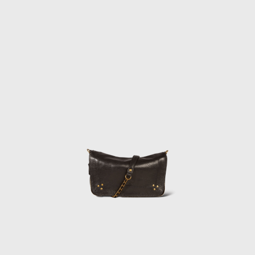 Bobi S Noir Cuir Noir Dorée