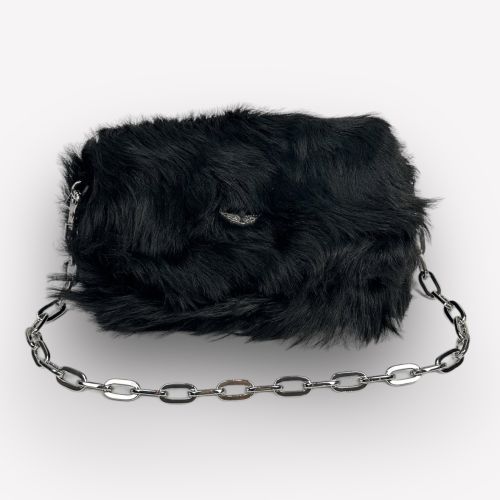 Sac Zadig Rockyssime Fourrure Noir