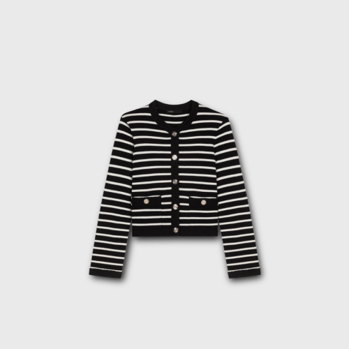 cardigan maje noir & blanc s