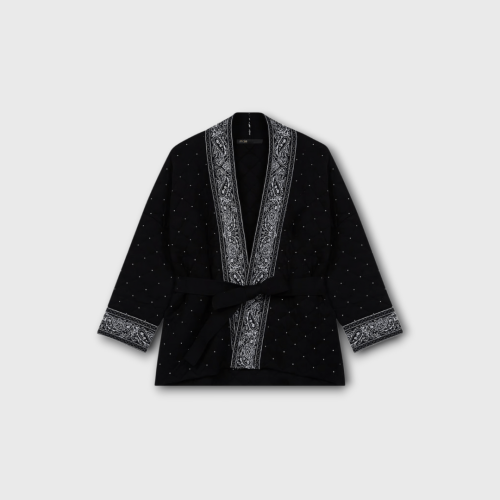 Kimono Maje Noir À Clous s