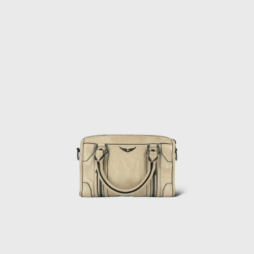 Sunny XS Cuir Vintage Blanc Cassé