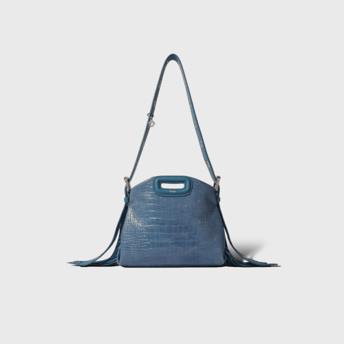 Mini Miss M Cuir Bleu Gris