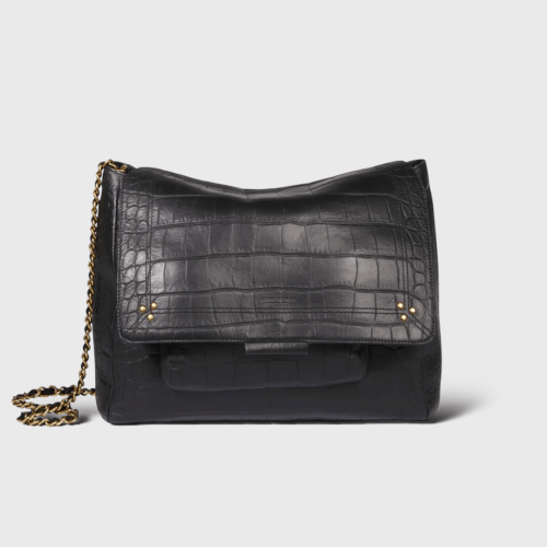 Lulu XL Noir Vachette Chèvre Croco