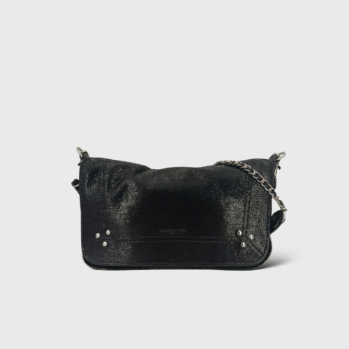 Bobi S Noir Cuir Lamé