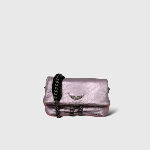 Pochette rock nano rose irrisé