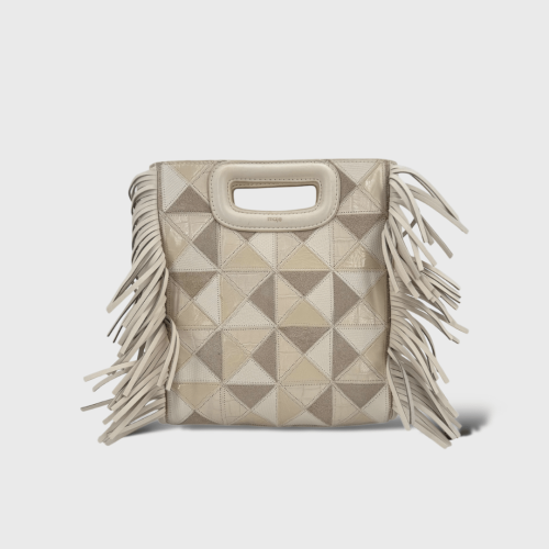 Sac M blanc à motifs