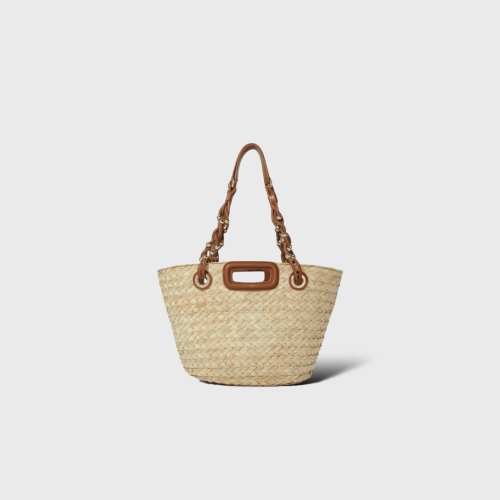 Panier Mini Tressé Beige/Camel