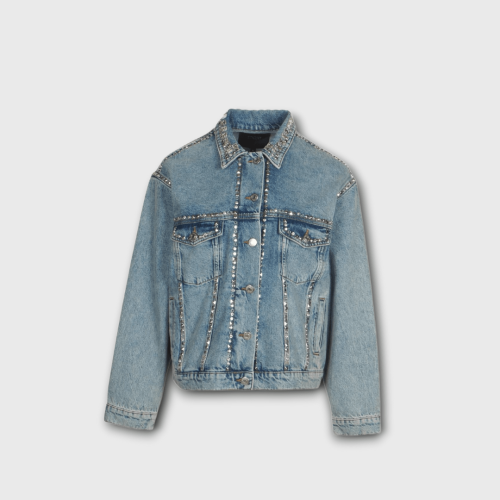 Veste En Jean Avec Strass Maje xs