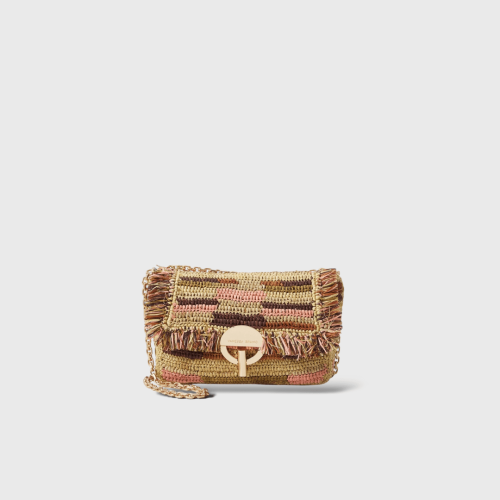 Moon Raphia Beige/Vert/Rose