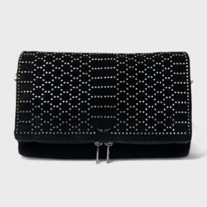 Rocky daim strass noir