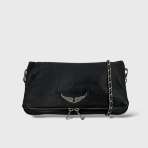 Pochette Rock Cuir Noir