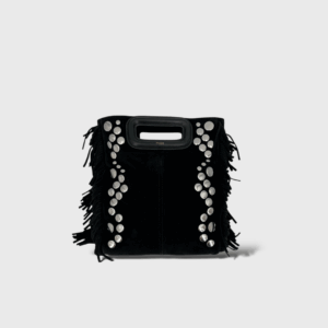 Sac M Noir Daim Studs