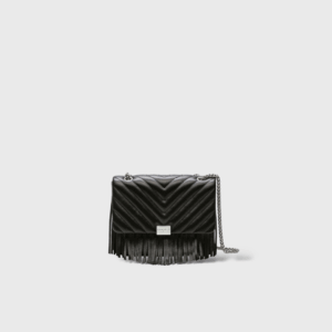 Angela Noir Cuir Franges