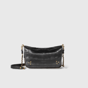 Bobi S Cuir Croco Noir