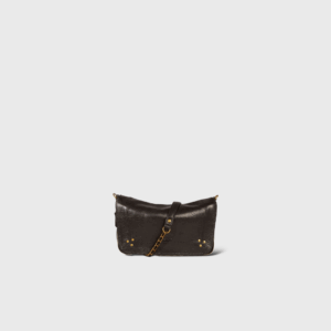 Bobi S Noir Cuir Noir Dorée