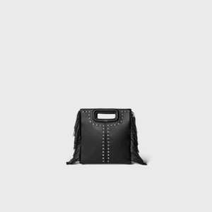 M Cuir Noir/Strass
