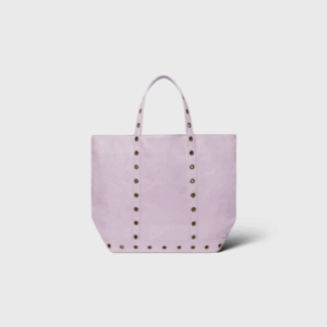 Le Cabas Cuir Craquelé Lila/Oeillets M