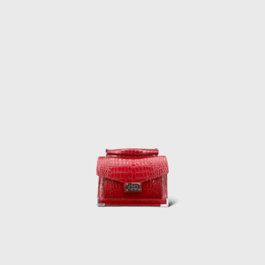 Emily Cuir Croco Rouge PM