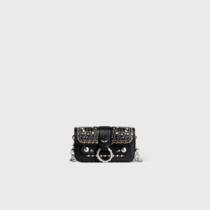 Kate Wallet Noir Cuir Dorée Argentée
