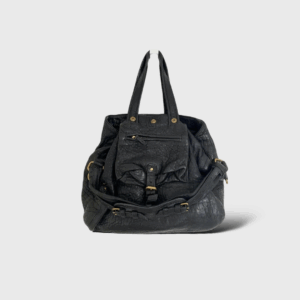 Billy M Noir Cuir Agneau Bubble