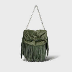 Rockyssime Cuir Kaki Franges