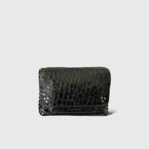 Lulu M Croco Vernis Noir
