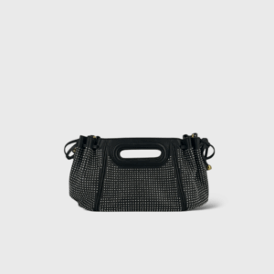 Le Dany Cuir Noir Studs Argentés