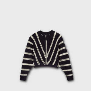 pull gardy ba&sh bleu marine & blanc s