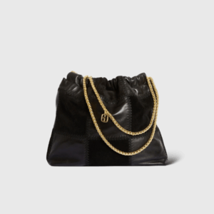 Pochon Cuir Damier Bi-Matière