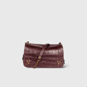 Bobi M Cuir Croco Bordeaux