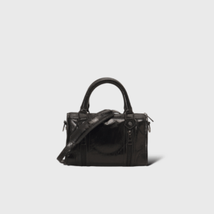 Sunny XS Cuir Noir Vintage