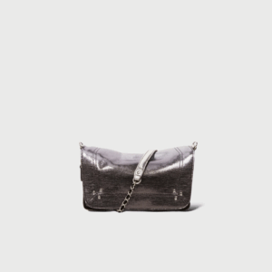 Bobi S Cuir Lamé Argenté