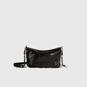 Bobi S Cuir Lamé Noir