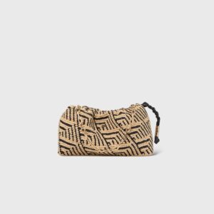 June Raphia Beige/Noir MM