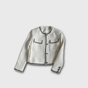 Veste tweed ba&sh blanc xs