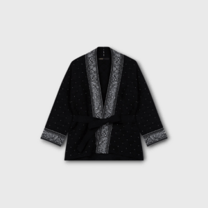 Kimono Maje Noir À Clous s